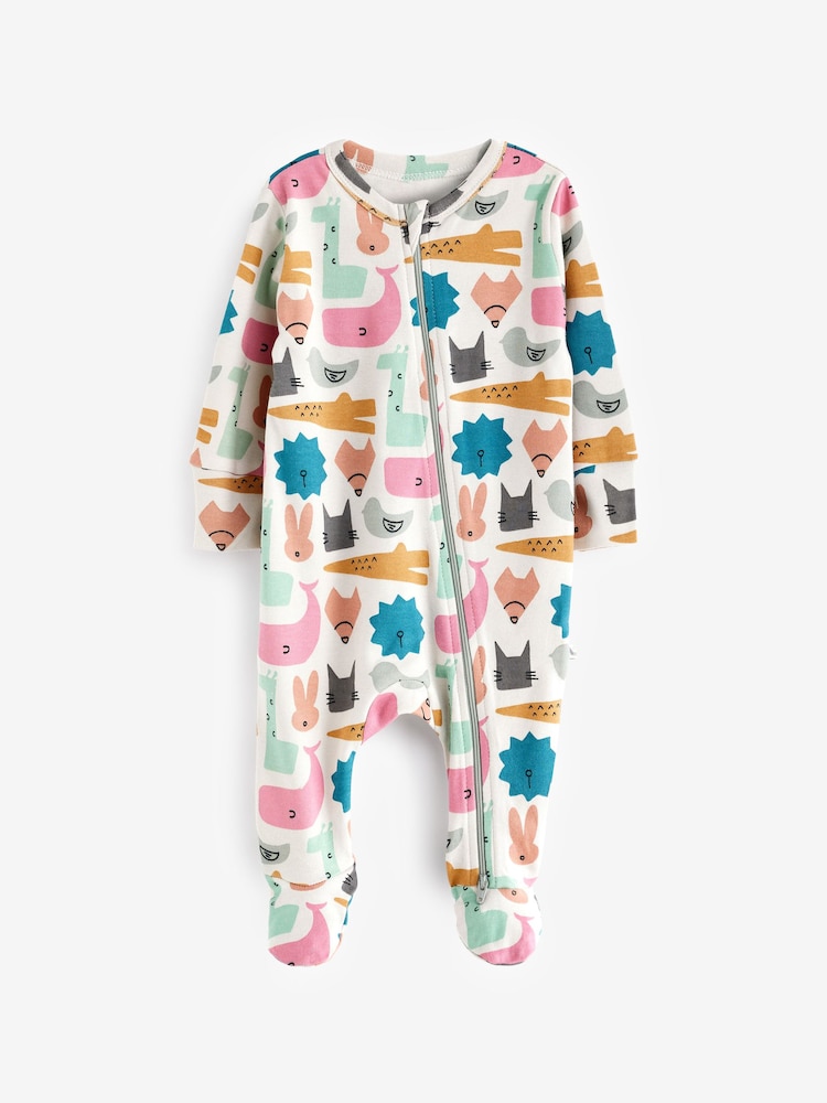 KIDLY Organic Zip 100% Cotton Sleepsuit - Image 1 of 5