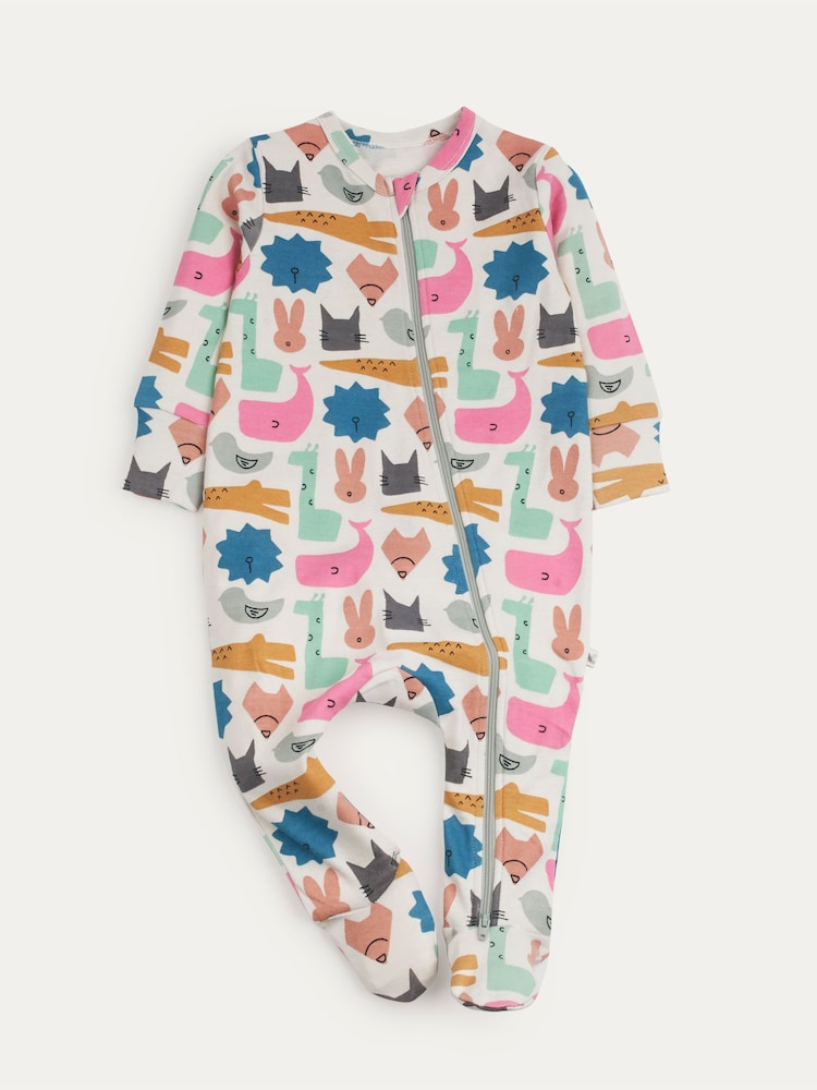 KIDLY Organic Zip 100% Cotton Sleepsuit - Image 2 of 5