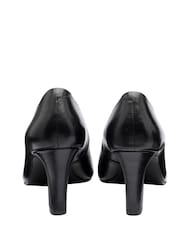Ravel Black Leather Court Shoe On A Shaped Heels - Image 3 of 4