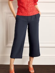 Navy Blue Super High Waist Culotte Trousers - Image 2 of 5