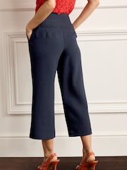 Navy Blue Super High Waist Culotte Trousers - Image 3 of 5