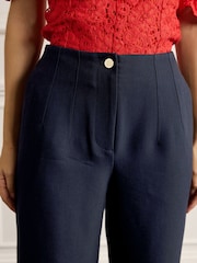 Navy Blue Super High Waist Culotte Trousers - Image 4 of 5
