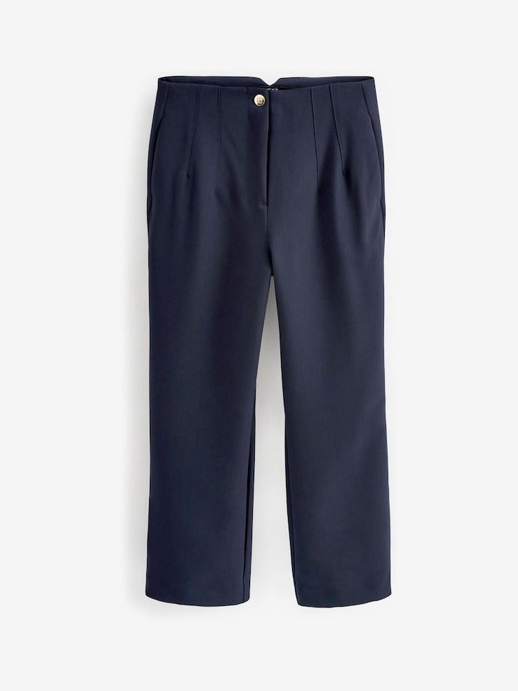Navy Blue Super High Waist Culotte Trousers - Image 5 of 5