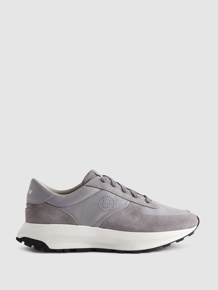 Unseen Footwear Suede Trinity Stamp Trainers - Image 1 of 5 Unseen Footwear Suede Trinity Stamp Trainers - Image 1 of 5