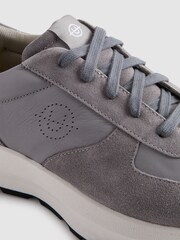 Unseen Footwear Suede Trinity Stamp Trainers - Image 5 of 5