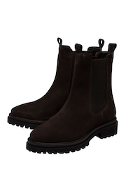 Ravel Brown Suede Leather Chelsea Ankle Boots On A Cleated Sole - Image 2 of 4