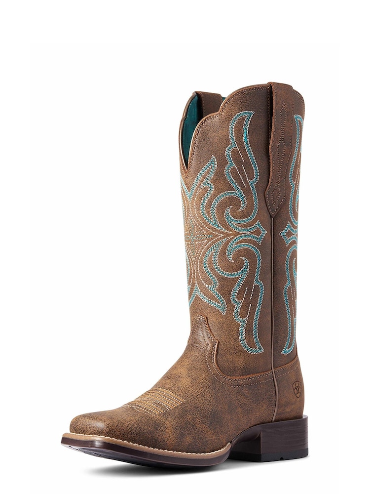 Ariat Brown Primera Stretchfit Western Boots - Image 2 of 4