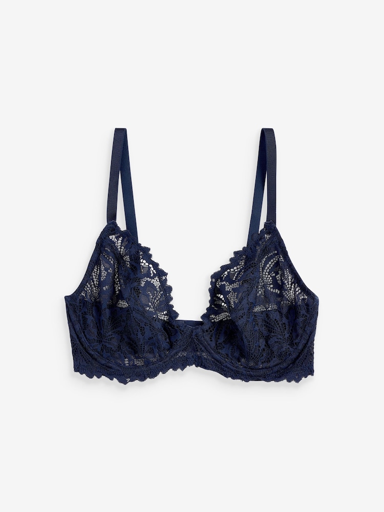 Donkerblauw - A-E Lace Ultimate Comfort Bra - Image 6 of 6