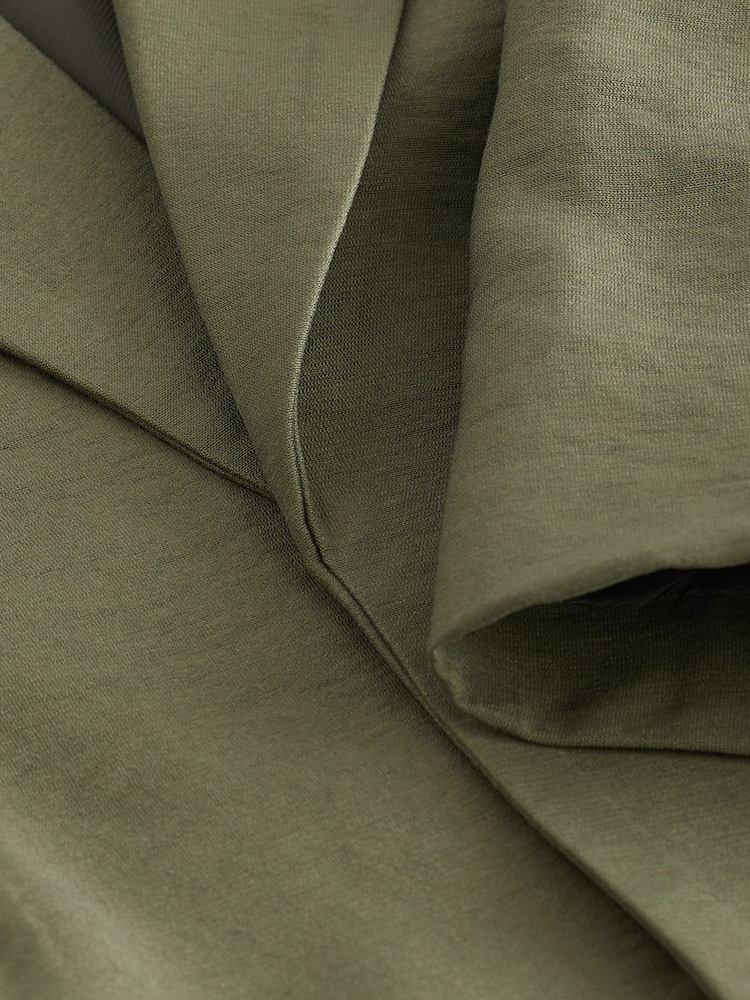 Khaki Green Relaxed Fit Edge to Edge Blazer - Image 6 of 6
