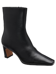 Ravel Black Chisel Toe Ankle Boot With A Shaped Heels - Image 1 of 4