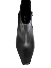 Ravel Black Chisel Toe Ankle Boot With A Shaped Heels - Image 4 of 4