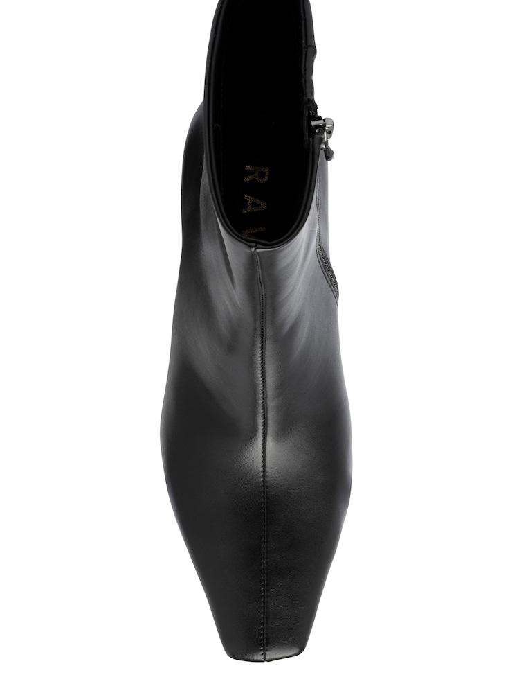 Ravel Black Chisel Toe Ankle Boot With A Shaped Heels - Image 4 of 4 Ravel Black Chisel Toe Ankle Boot With A Shaped Heels - Image 4 of 4