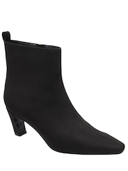 Ravel Black Chisel Toe Faux Suede Chelsea Ankle Boots With A Shaped Heel - Image 1 of 4