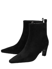 Ravel Black Chisel Toe Faux Suede Chelsea Ankle Boots With A Shaped Heel - Image 2 of 4