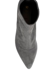 Ravel Grey Ankle Sock Boot On A Kitten Heels - Image 3 of 4