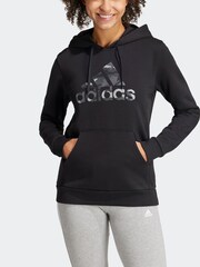 Schwarz - adidas Camo-Sweatshirt mit Kapuze - Bild 3 von 7