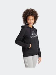 Schwarz - adidas Camo-Sweatshirt mit Kapuze - Bild 4 von 7