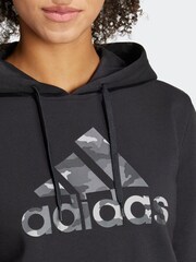 Schwarz - adidas Camo-Sweatshirt mit Kapuze - Bild 5 von 7