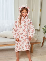 Neutral Animal Print Hooded Blanket (3-16yrs) - Image 1 of 6