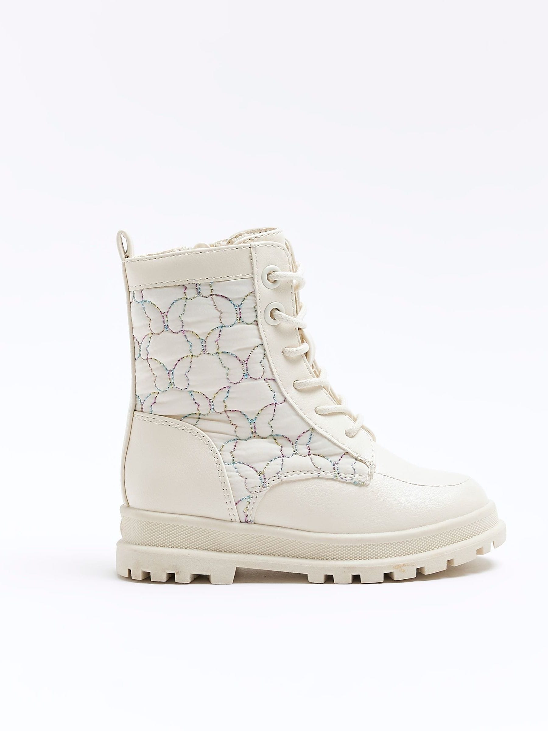 River island cream boots discount