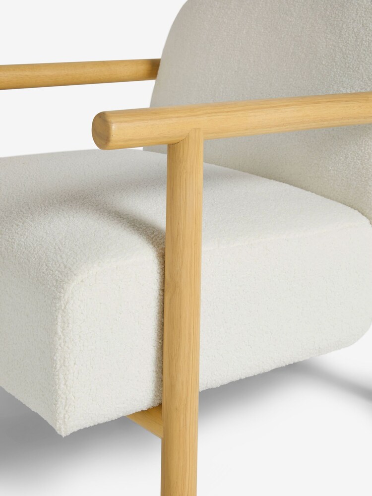 French Connection Cream Kari Teddy Boucle Chair - Image 8 of 8