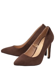 Ravel Brown Pointed-Toe Court Shoes - Image 2 of 4