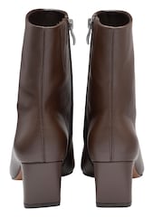 Ravel Brown Chisel Toe Ankle Boots With A Shaped Heel - Image 4 of 5