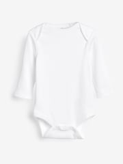 Blue 5 Pack Baby Long Sleeve Bodysuits - Image 2 of 7