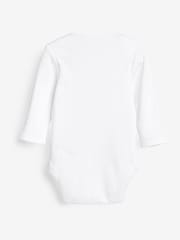 Blue 5 Pack Baby Long Sleeve Bodysuits - Image 7 of 7