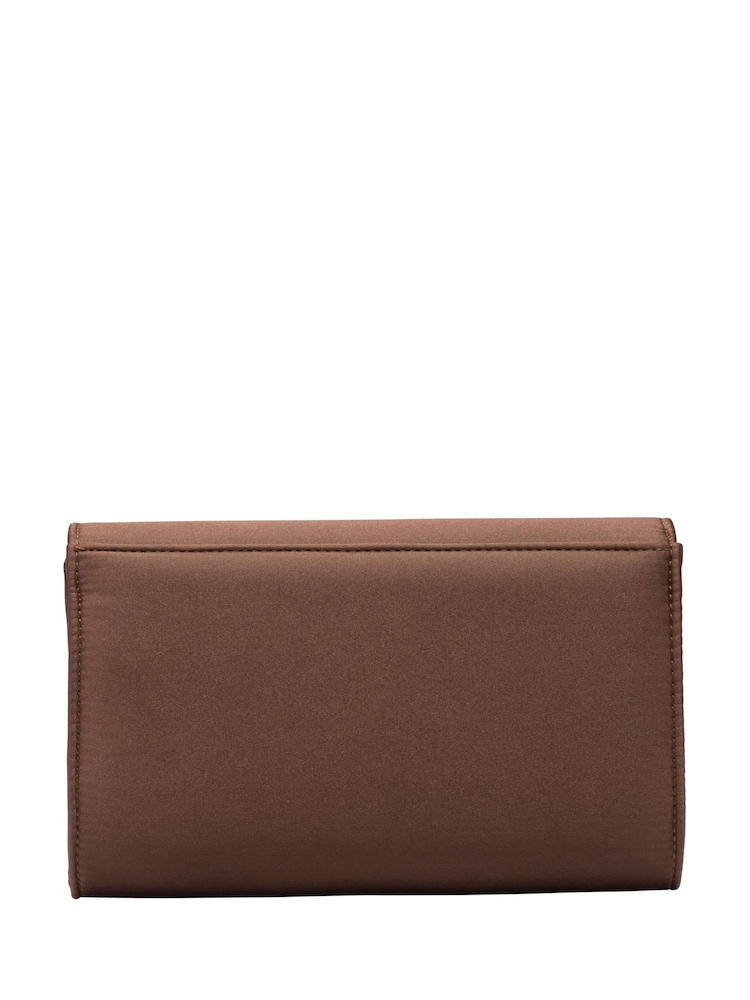 Geantă tip clutch din satin cu pietre cu aspect de diamant Ravel - Imaginea 2 din 4