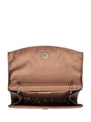 Geantă tip clutch din satin cu pietre cu aspect de diamant Ravel - Imaginea 4 din 4