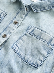 Denim Lightwash Shirt Playsuit (3-16yrs) - Image 11 of 11