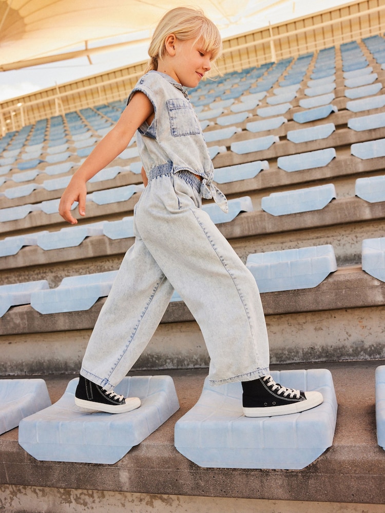 Denim Lightwash Shirt Playsuit (3-16yrs) - Image 2 of 11