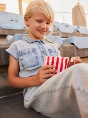 Denim Lightwash Shirt Playsuit (3-16yrs) - Image 6 of 11