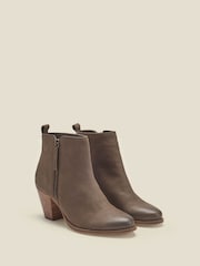 Sosandar Natural Block Heel Ankle Boots - Image 2 of 3