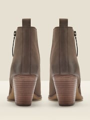 Sosandar Natural Block Heel Ankle Boots - Image 3 of 3