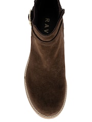 Ravel Suede Leather Ankle Boots With A Strap And Buckle On A Block Heel - Bilde 2 av 2
