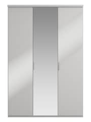 Wiemann Peyton Grey Glass and Mirror Semi Fitted Triple Wardrobe - Image 2 of 4