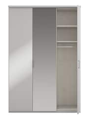 Wiemann Peyton Grey Glass and Mirror Semi Fitted Triple Wardrobe - Image 4 of 4