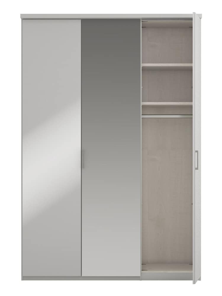 Wiemann Peyton Grey Glass and Mirror Semi Fitted Triple Wardrobe - Image 4 of 4