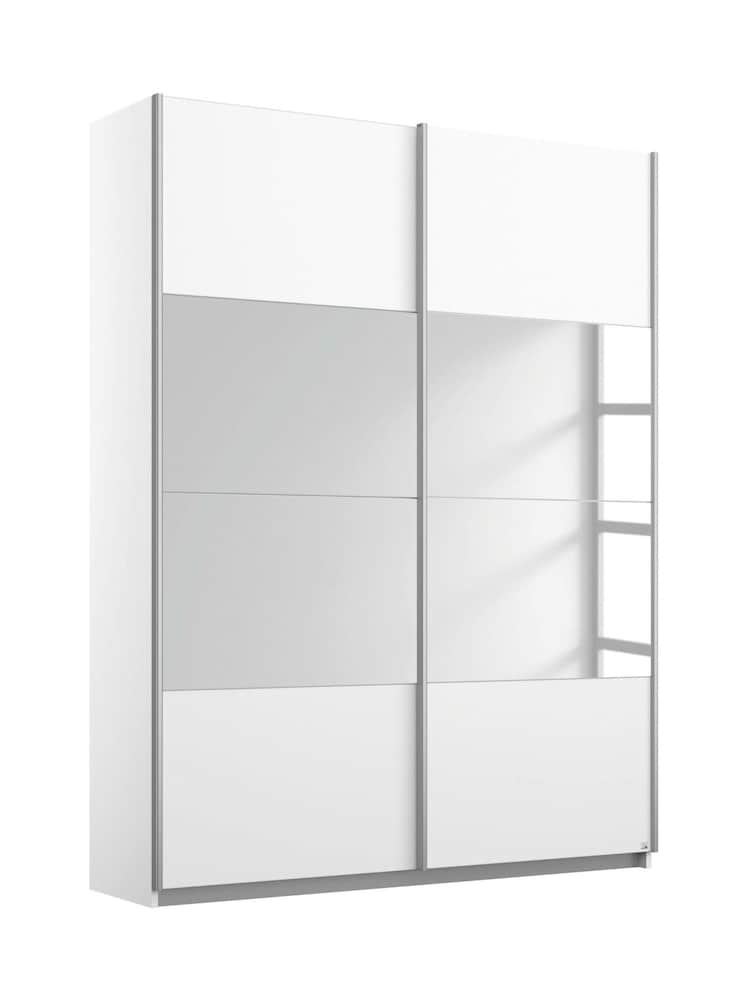 Rauch White Cameron Wood and Mirror Sliding Semi 1.3m Sliding Fitted Wardrobe - Image 2 of 2
