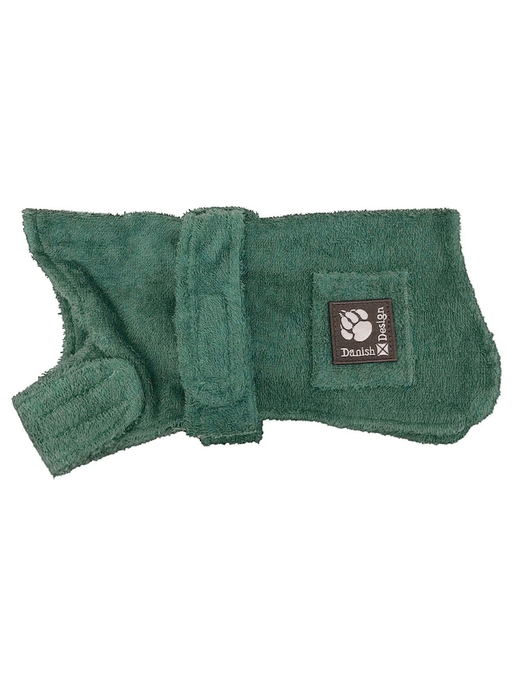 Danish Designs Green Towelling Dog Robe - Image 2 of 3