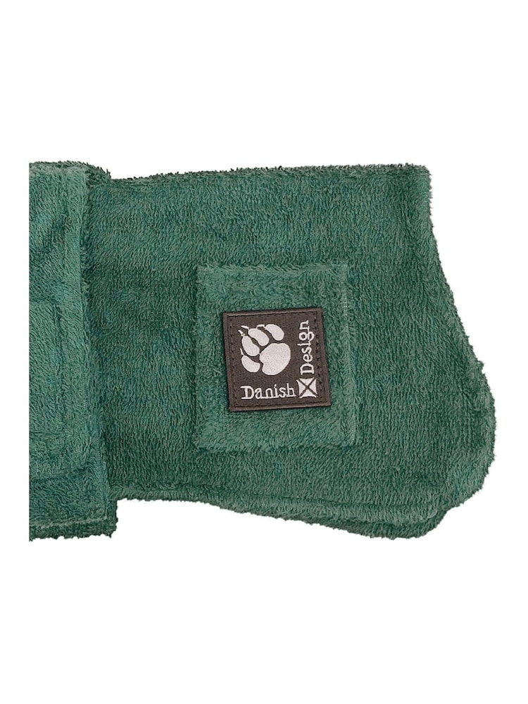 Danish Designs Green Towelling Dog Robe - Image 3 of 3