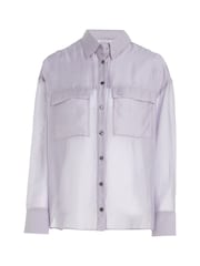Calvin Klein Jeans Purple Sheer Long Sleeve Shirt - Image 4 of 6