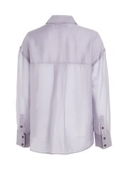Calvin Klein Jeans Purple Sheer Long Sleeve Shirt - Image 5 of 6