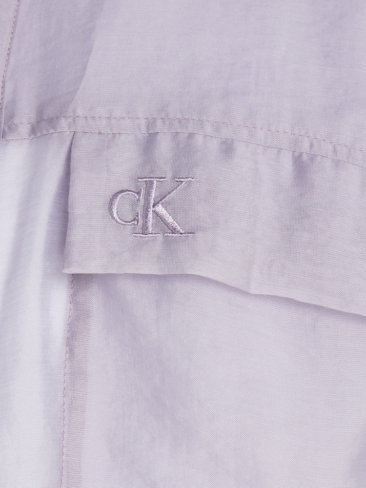 Calvin Klein Jeans Purple Sheer Long Sleeve Shirt - Image 6 of 6