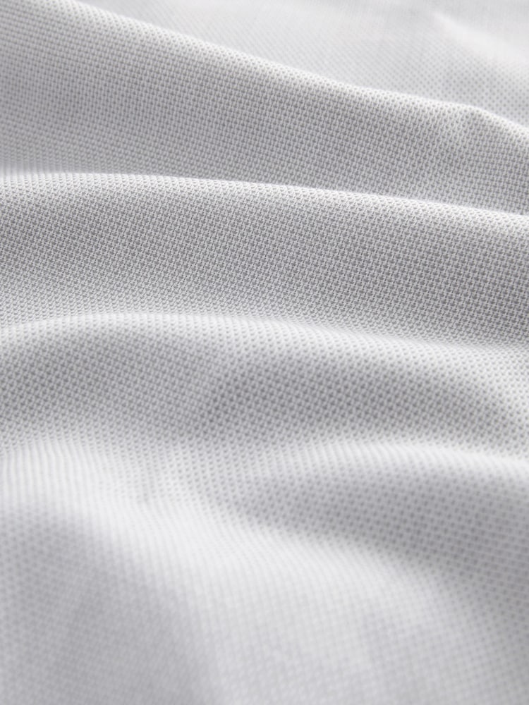 Light Grey Slim Fit Easy Care Textured Shirt - Image 6 of 6