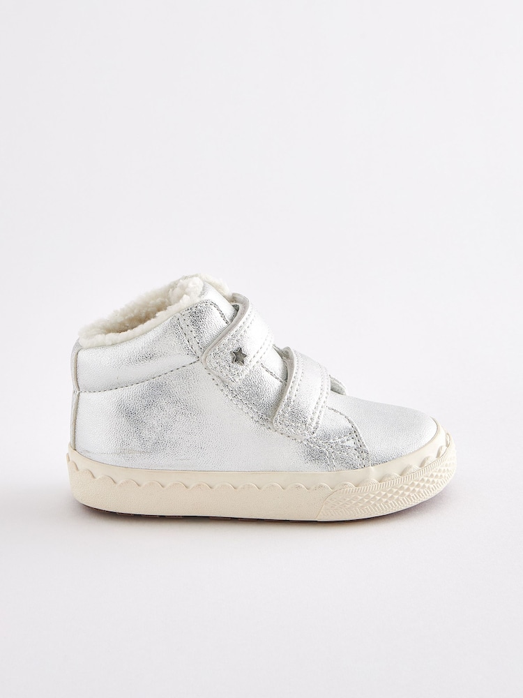 Silber - Hohe Sneaker mit Klettverschluss - Bild 2 von 6 Silber - Hohe Sneaker mit Klettverschluss - Bild 2 von 6