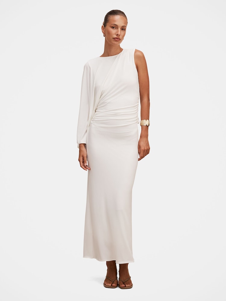Forever New White Fleur Cape Shoulder Maxi Dress - Image 1 of 4 Forever New White Fleur Cape Shoulder Maxi Dress - Image 1 of 4