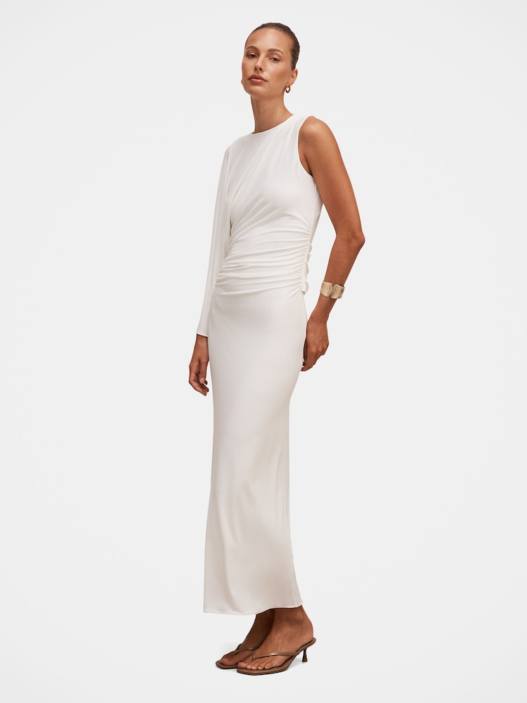 Forever New White Fleur Cape Shoulder Maxi Dress - Image 4 of 4 Forever New White Fleur Cape Shoulder Maxi Dress - Image 4 of 4
